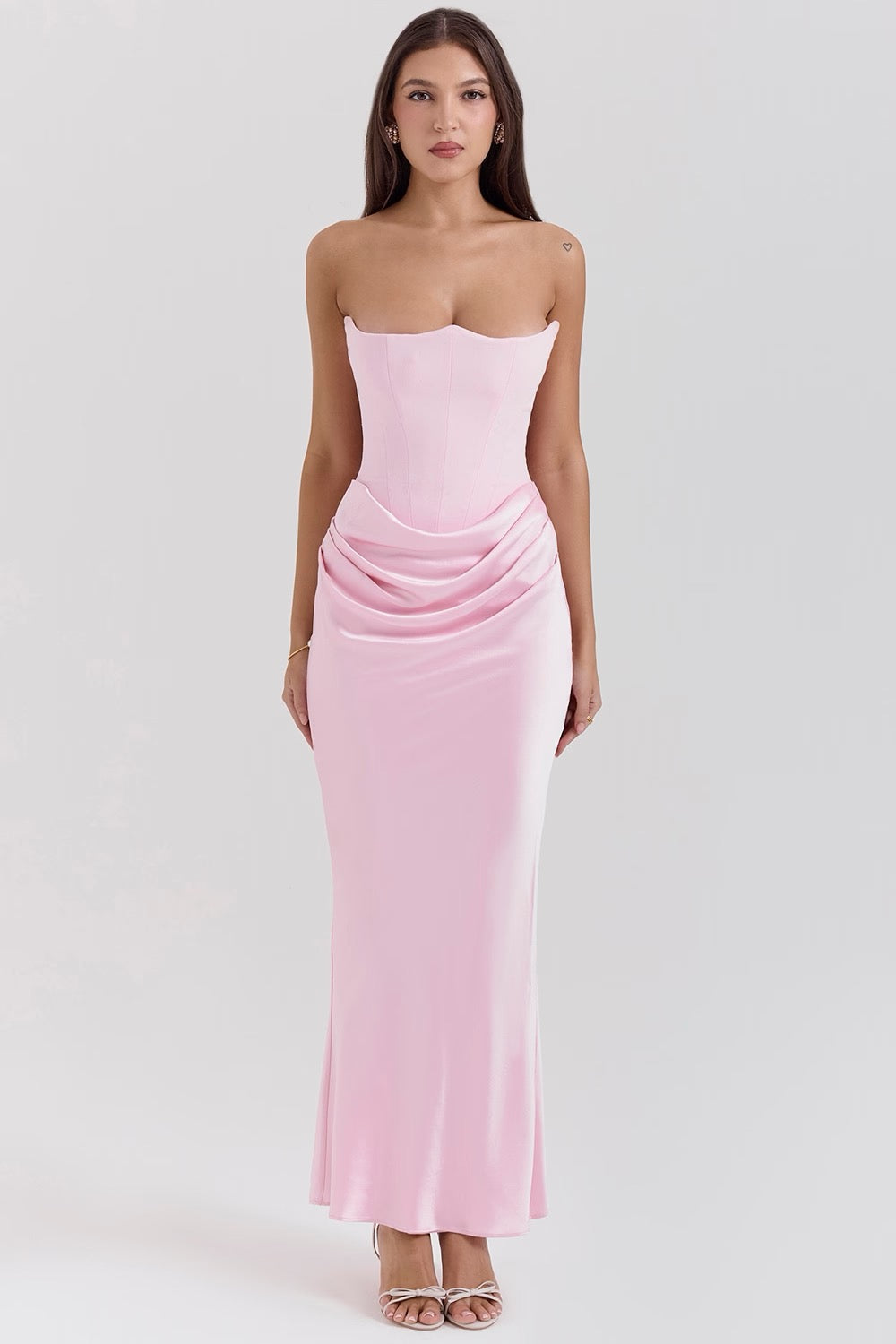 Camellia | Women's Wedding Guest Lace Strapless Dress Evening