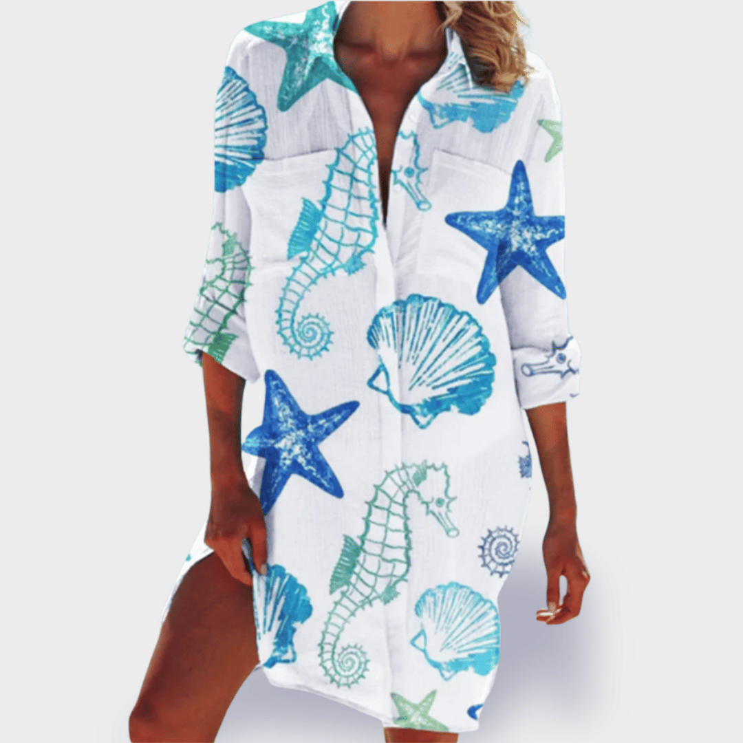 Grace | Women's Flowy Colorful Draped Dress Casual Summer