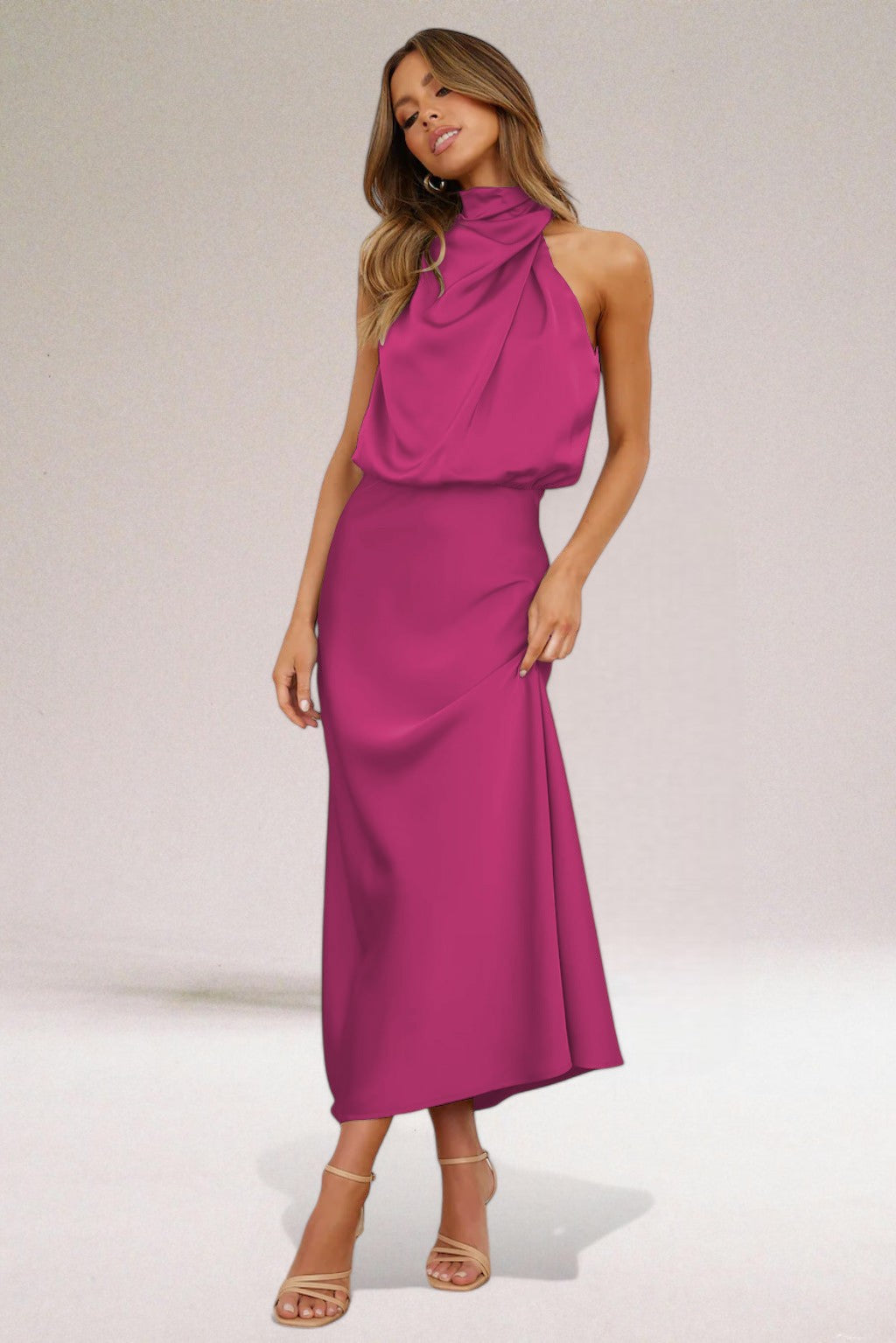 Giselle™ | Elegant Halter Neck Dress