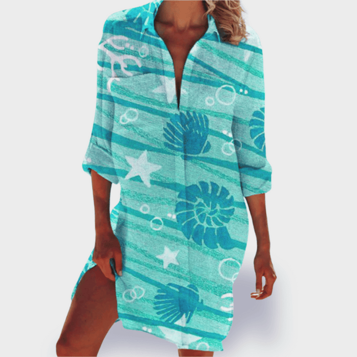 Grace | Women's Flowy Colorful Draped Dress Casual Summer
