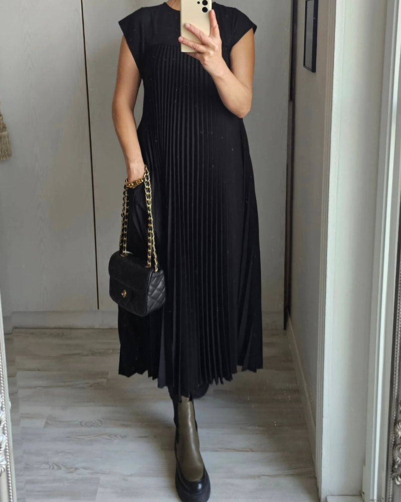 Fern | Women's Flowy Pleated Maxi Dress Cocktail