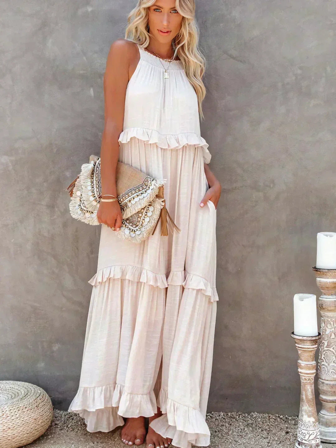 Courtney™ | Elegant Sleeveless Dress with Ruffles