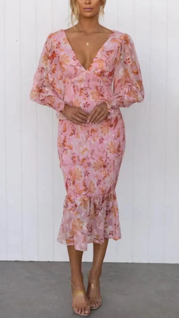 Julia | Women's Wedding Guest Floral Dress Evening