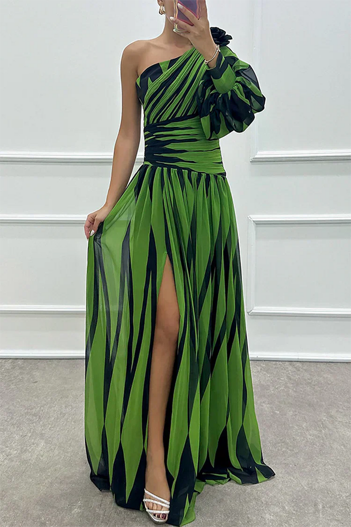 Cordelia | Women's Wedding Guest One Shoulder Asymmetric Maxi Dress