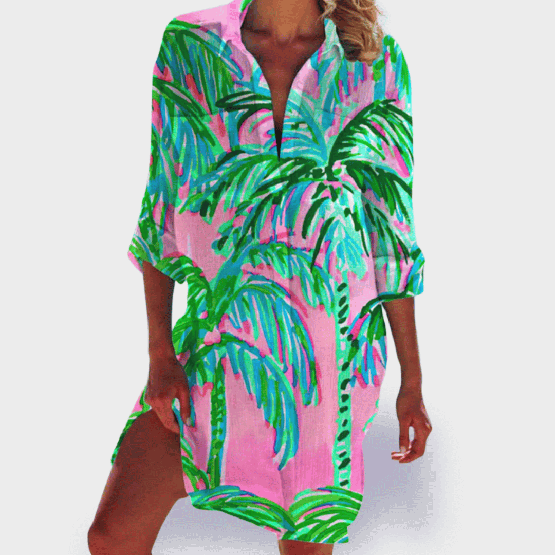 Grace | Women's Flowy Colorful Draped Dress Casual Summer