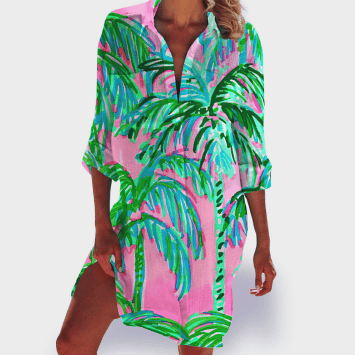 Grace | Women's Flowy Colorful Draped Dress Casual Summer