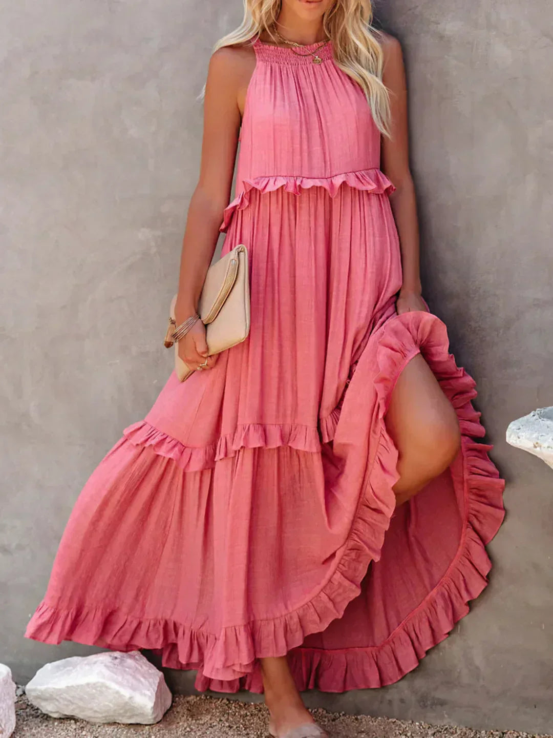 Courtney™ | Elegant Sleeveless Dress with Ruffles