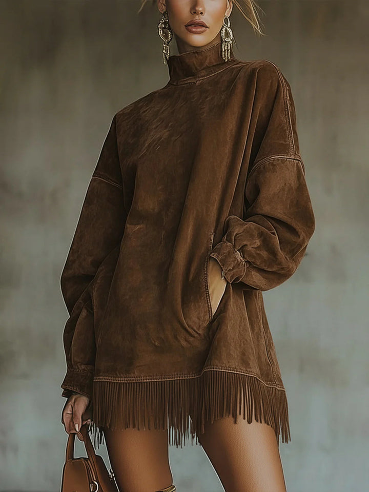Alexandra™ | Cozy Fringe Dress