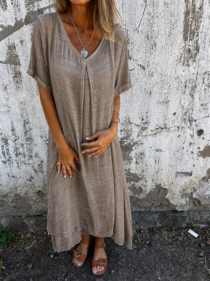 Amy™ | Loose V-neck Dress