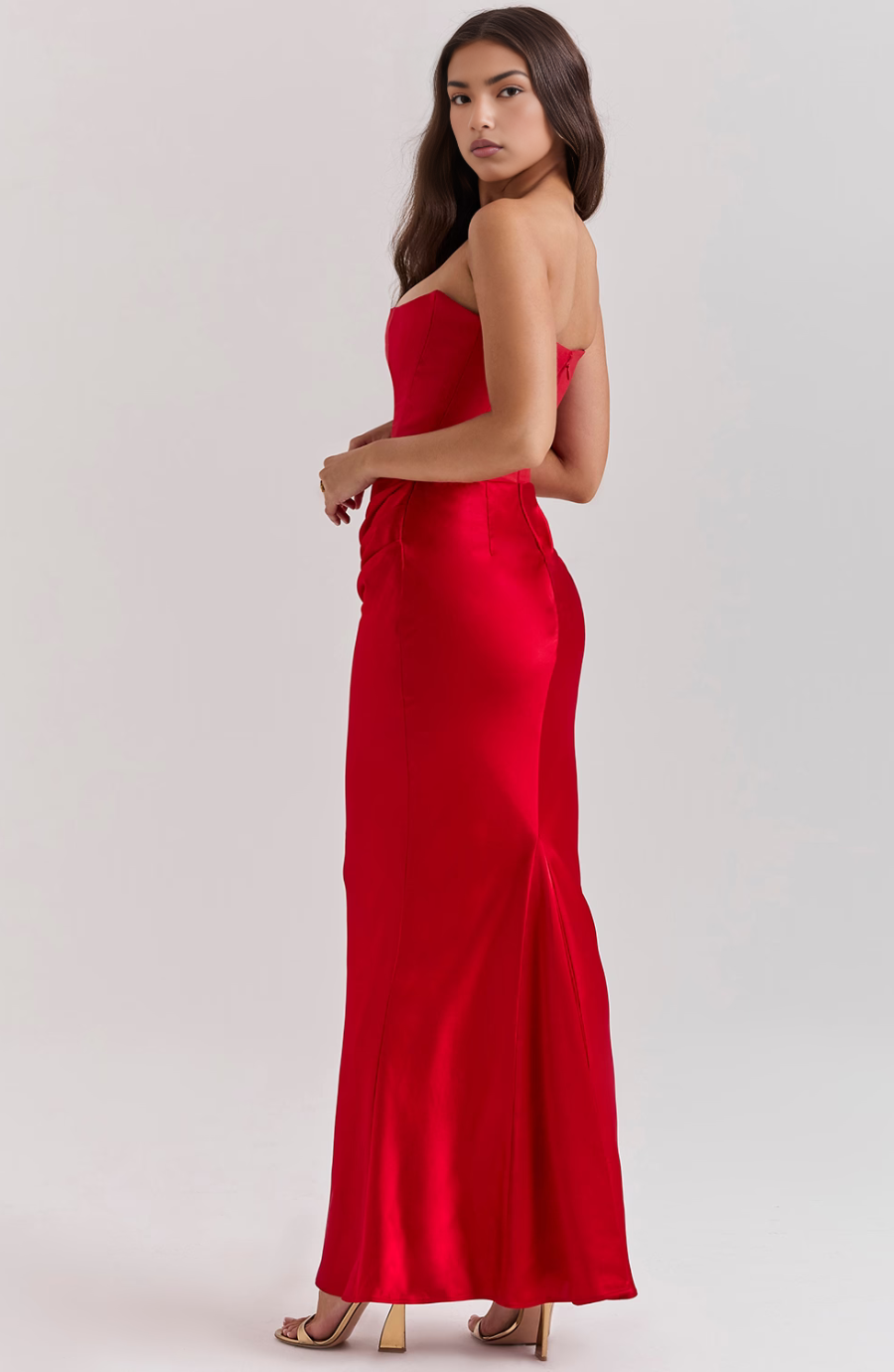 Camellia | Women's Wedding Guest Lace Strapless Dress Evening