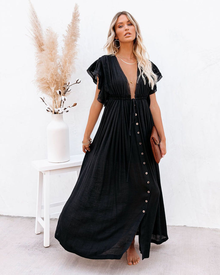 Annabelle | Women's Wrap V Neck Boho Flowy Beach Cover Up Beach