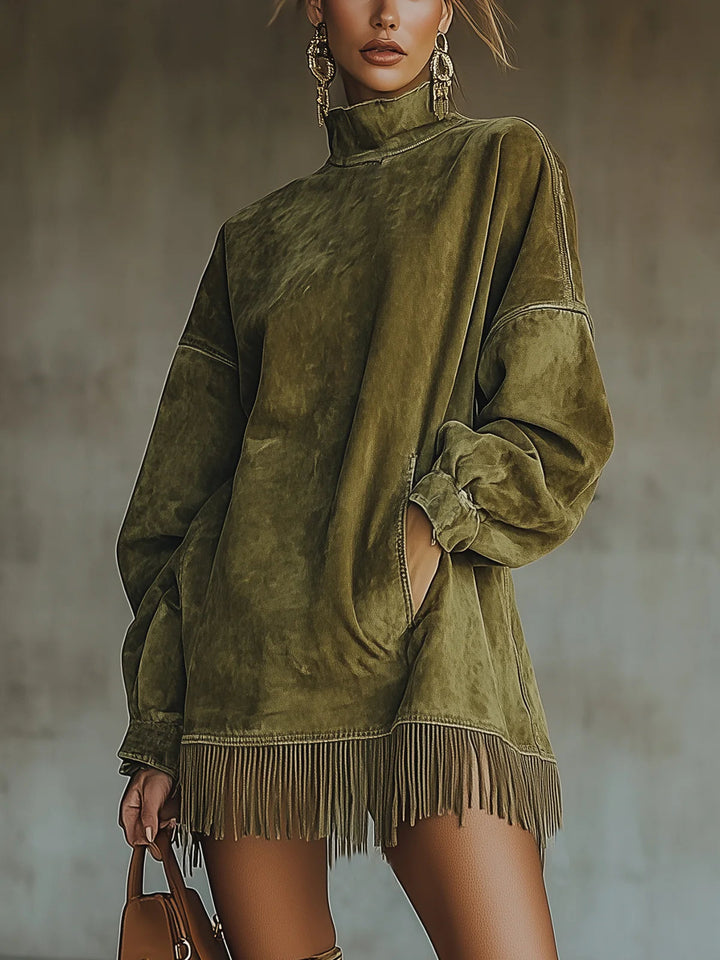 Alexandra™ | Cozy Fringe Dress