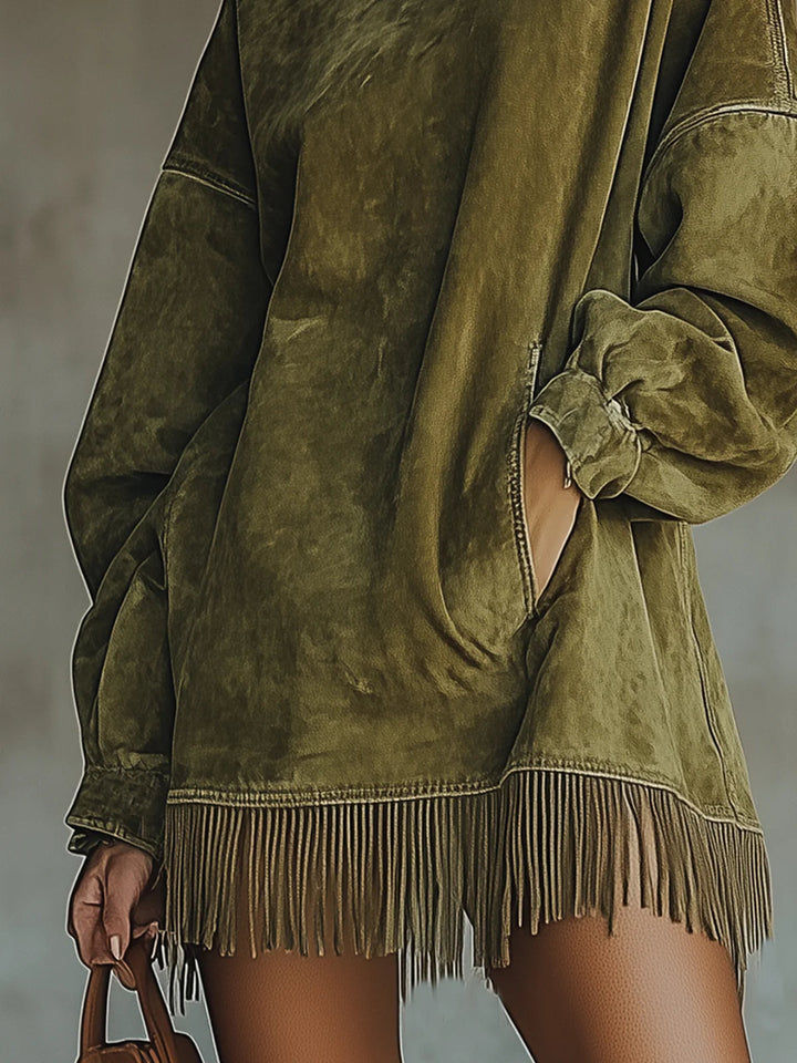 Alexandra™ | Cozy Fringe Dress