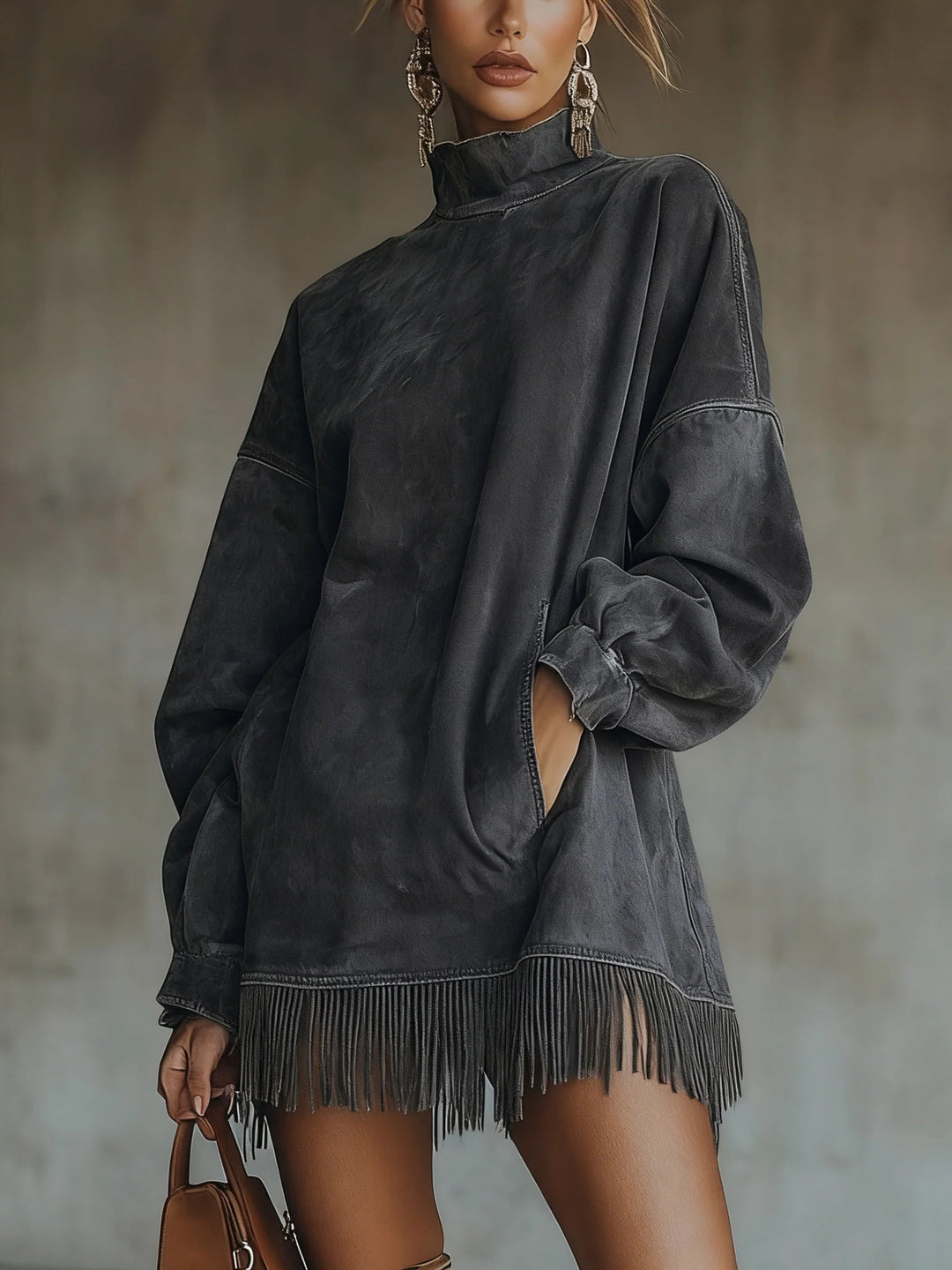 Alexandra™ | Cozy Fringe Dress