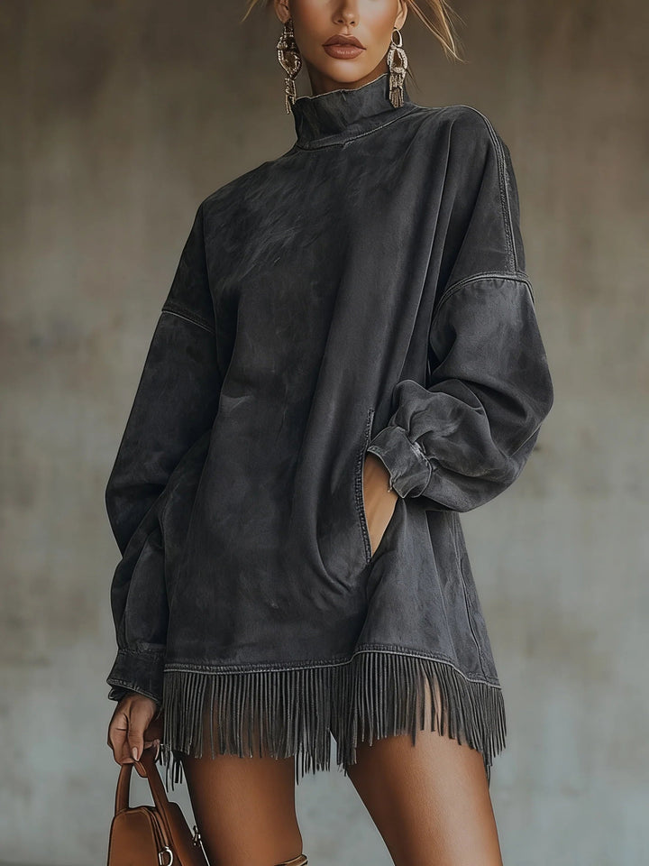 Alexandra™ | Cozy Fringe Dress