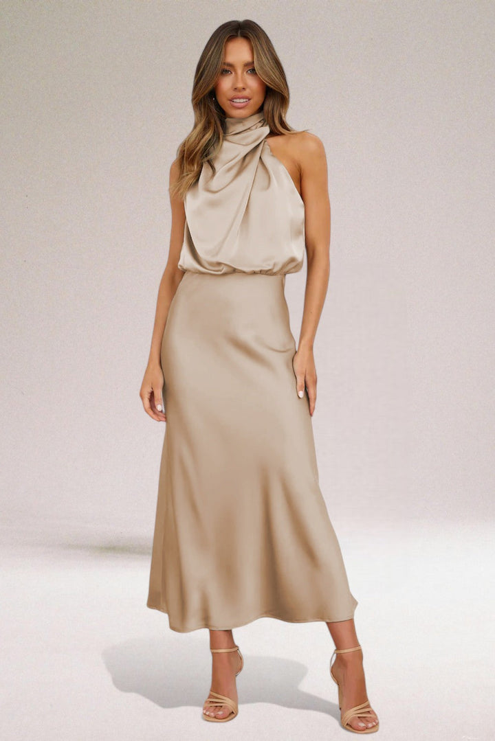 Giselle™ | Elegant Halter Neck Dress