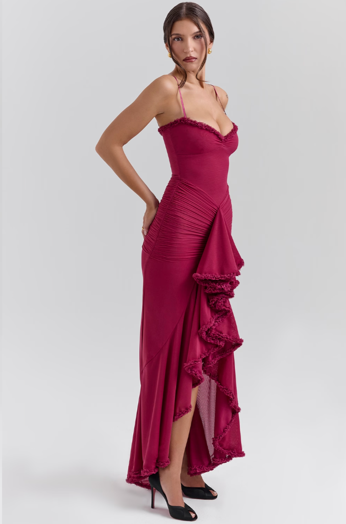 Alexandra | Women's Wedding Guest Lace Ruched Dress