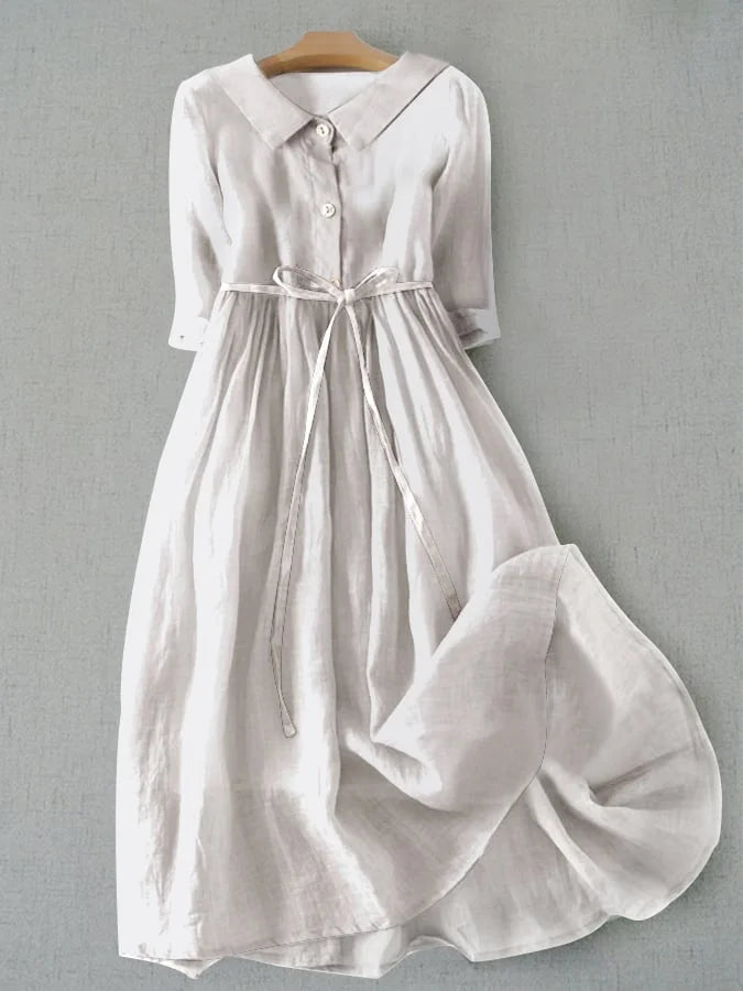 Magnolia | Women's Flowy Draped Midi Dress Evening
