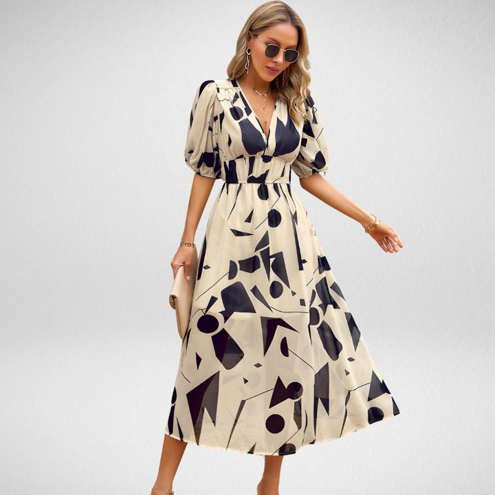 Violet | Women's V Neck Flowy Elegant Dress