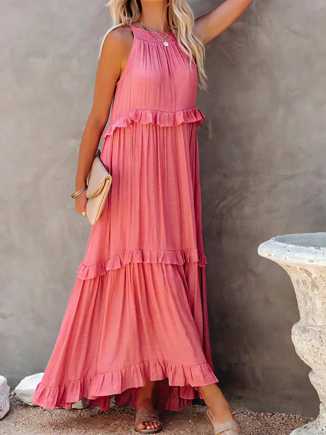 Courtney™ | Elegant Sleeveless Dress with Ruffles