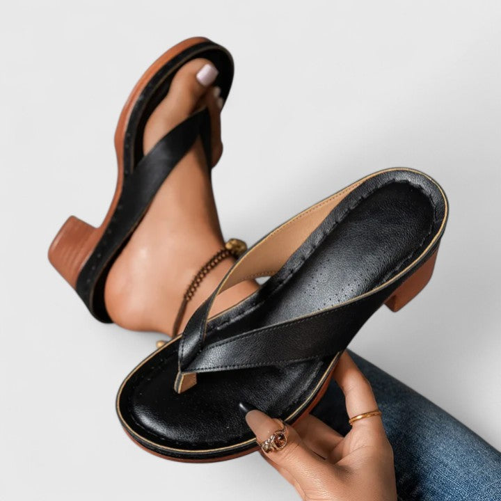 Anastasia | Women's Thong Block Heel Sandals