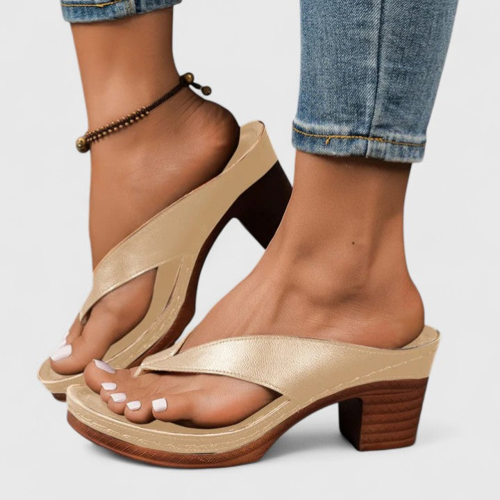 Anastasia | Women's Thong Block Heel Sandals