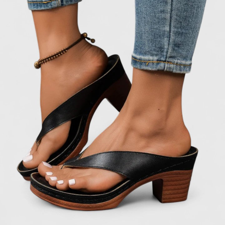 Anastasia | Women's Thong Block Heel Sandals