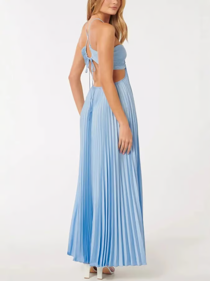 Orchid | Women's Wedding Guest Halter Maxi Dress Evening