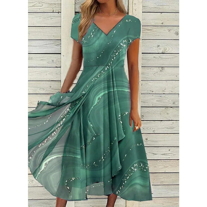 Emily™ | V-neck Midi Dress
