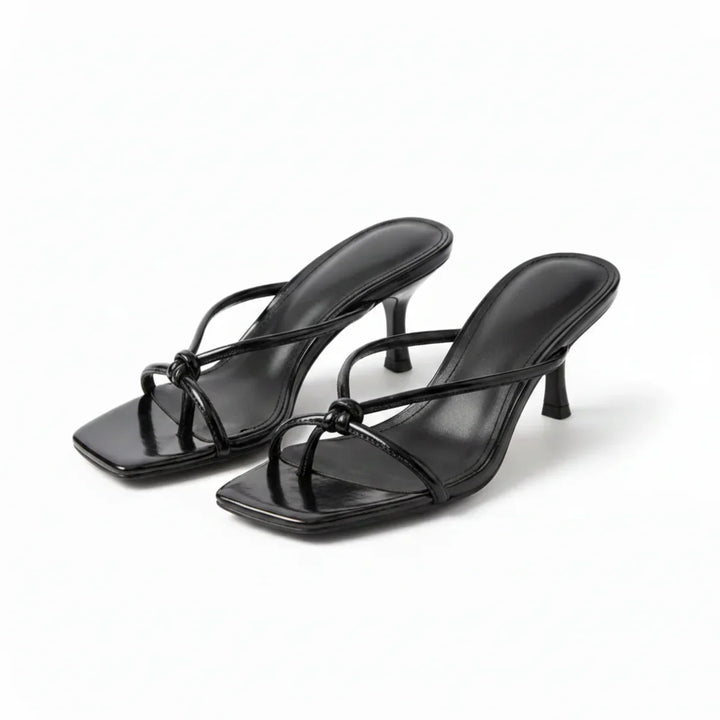 Raven | Women's Strappy Square Toe Block Heel Sandals