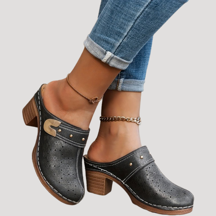Rosabelle | Women's Heeled Clog Mule