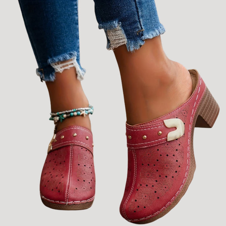Rosabelle | Women's Heeled Clog Mule