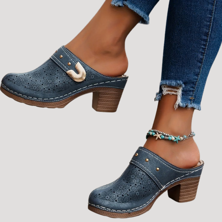 Rosabelle | Women's Heeled Clog Mule