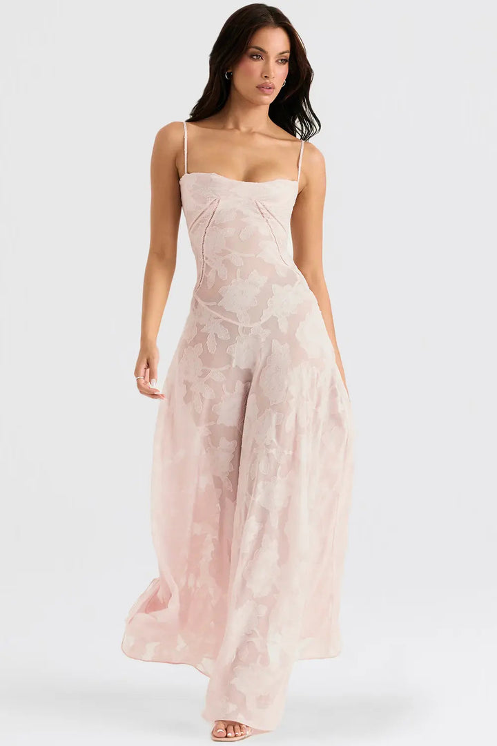 Gretchen™ | Long Summer Dress with Open Back and Adjustable Straps