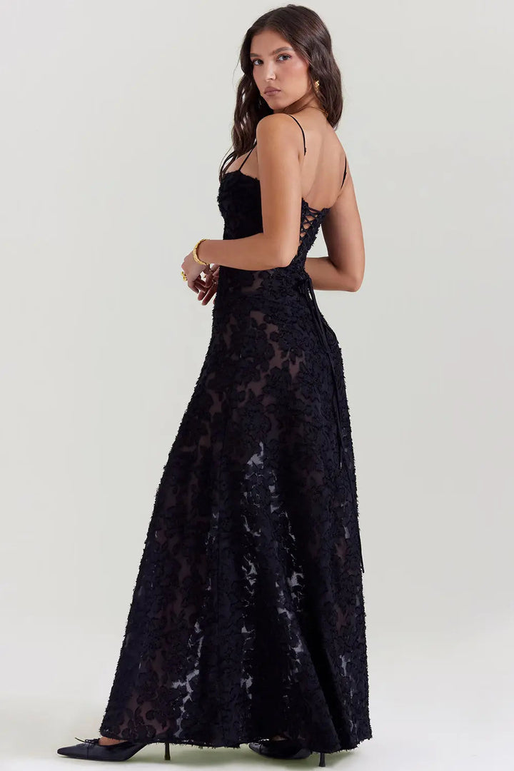 Gretchen™ | Long Summer Dress with Open Back and Adjustable Straps