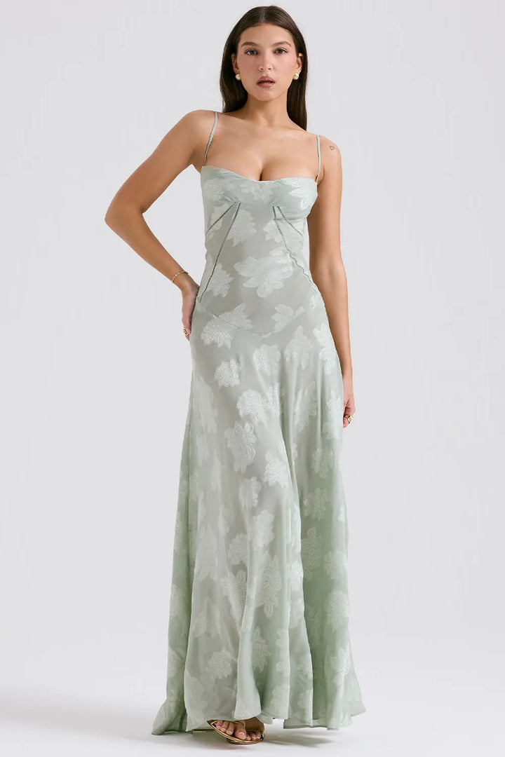 Gretchen™ | Long Summer Dress with Open Back and Adjustable Straps