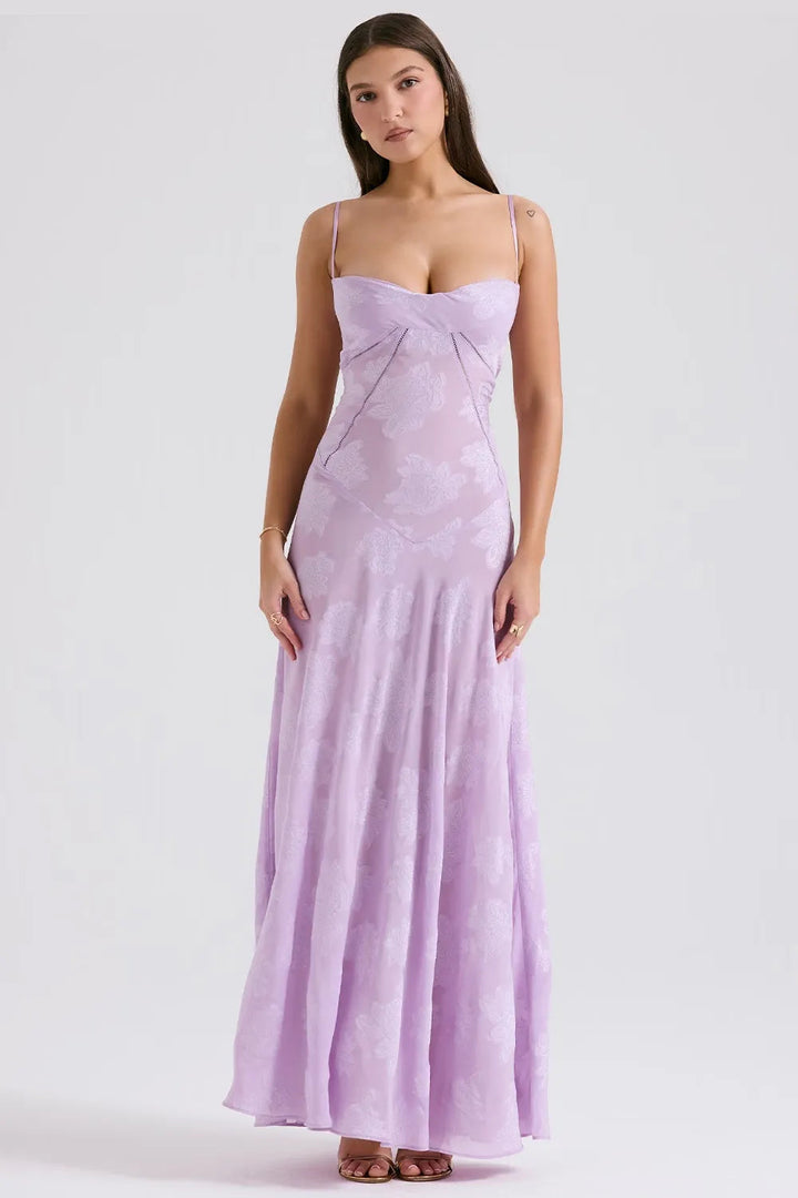 Gretchen™ | Long Summer Dress with Open Back and Adjustable Straps