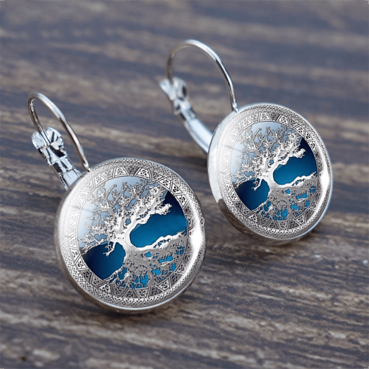 Sylvara™ | Silver Tree of Life Hoop Earrings
